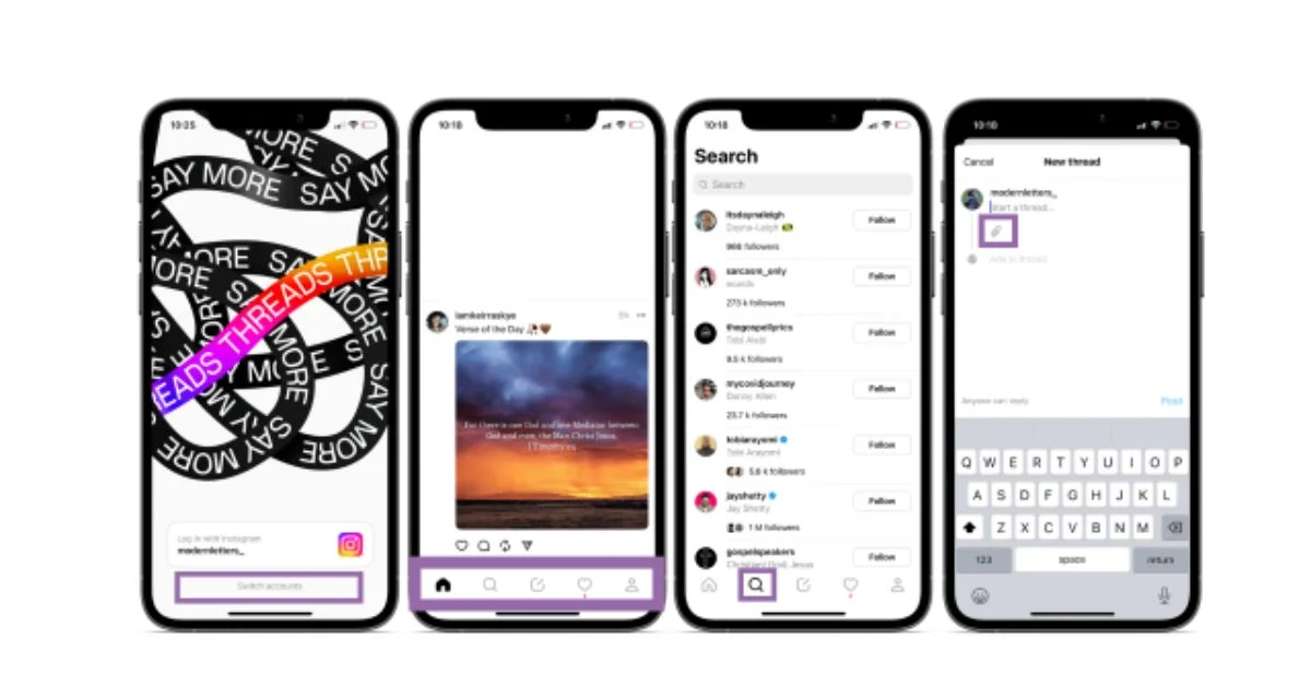 mockup of Instagram Threads